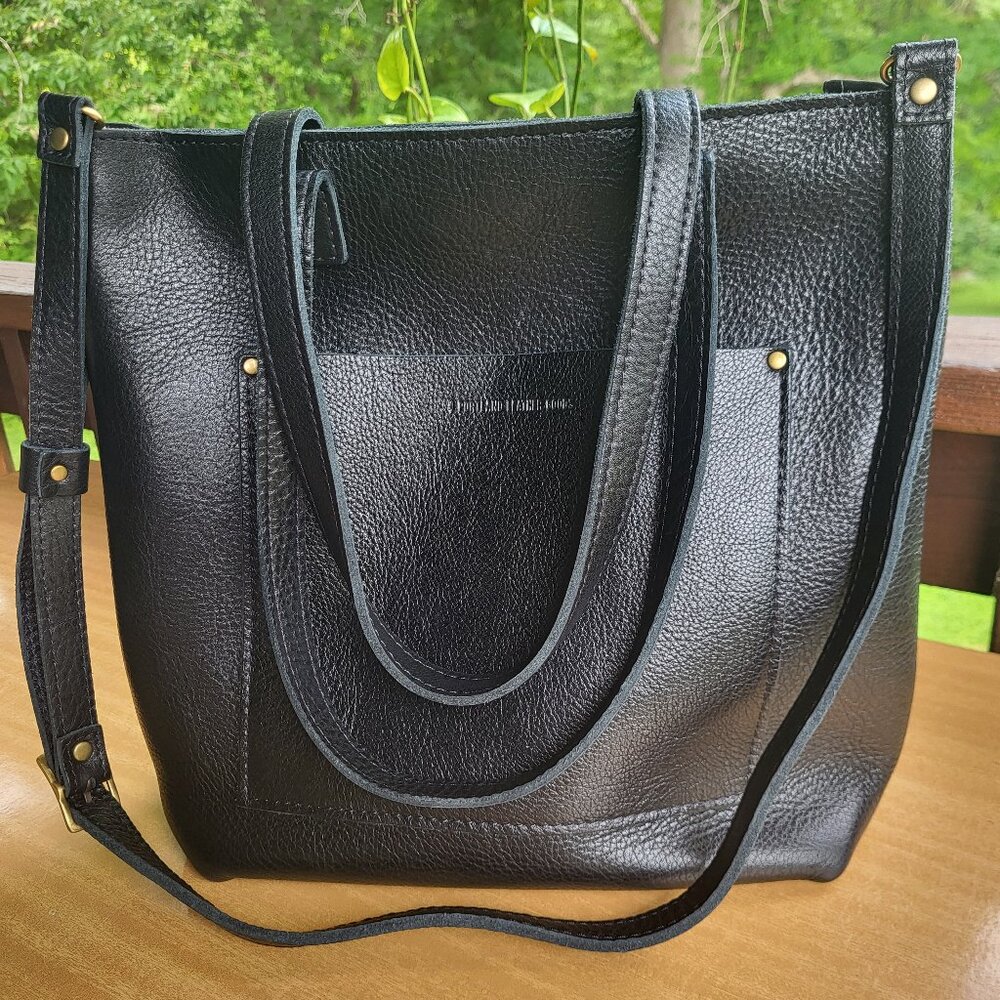 Portland Leather CB Tote - Pebbled Black